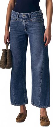 LE JEAN Selena Mid Rise Crop Jeans In Indigo Bloom