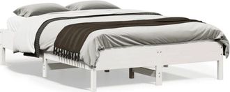 vidaXL Letto senza Materasso Bianco 140x190 cm Legno Massello di Pino - Vidaxl