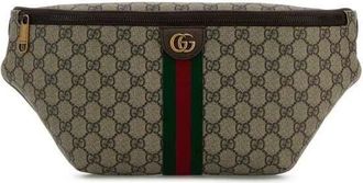 Gucci Printed Canvas Belt Bag Oldbenacvrvna T Polyurethane Polyamide Marsupi