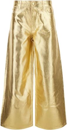 Ganni Dames, Jeans, Geel, Maat: W27 Katoen