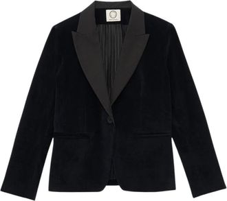 Ines De La Fressange Palmire Jacket - Dames - Blazers - Zwart - XL - Katoen - Jassen