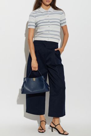 STUDIO NICHOLSON Dordoni Trousers, Womens, Navy Blue