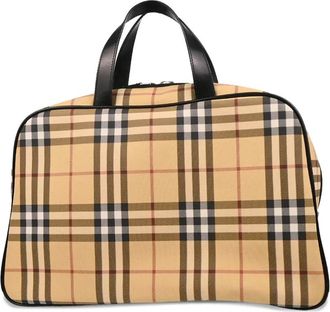 Burberry 1990-2000s Vintage Check pattern duffle bag - Neutrals