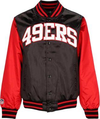 New Era NFL Satin Bomber Jack San Francisco 49ers - Heren - Bomber jackets - Zwart - S - Polyester - Jassen