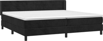 vidaXL Cama Box Spring Con Colch&oacute;n Terciopelo Negro 200x200 Cm Vidaxl