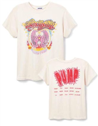 Daydreamer Aerosmith World Tour Tee In Dirty White