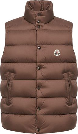 Moncler Moncler Tibb Down Vest, Men, Brown, Size: 0