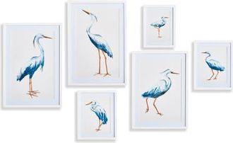 Napa Home & Garden Blue Heron Gallery Framed Wall Art Set of 6 at Nordstrom, Size Medium
