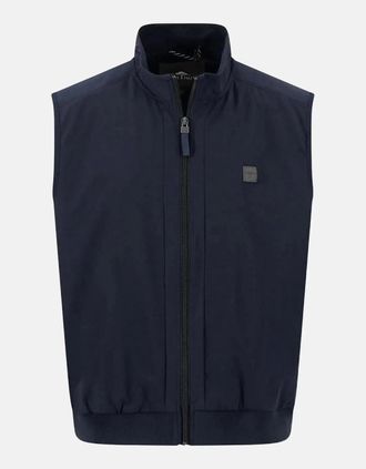 Fynch-Hatton Mens Stand Collar Hybrid Gilet Dark Navy - Size: 40/Regular