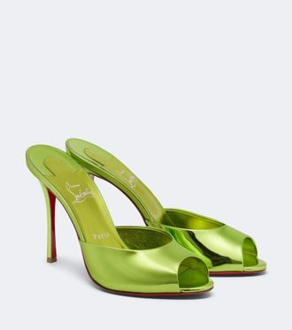 Christian Louboutin Me Dolly mirrored leather mules