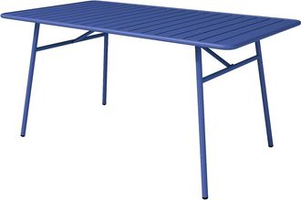 Vente-Unique Tavolo da giardino L. 160 cm in Metallo Blu notte - MIRMANDE