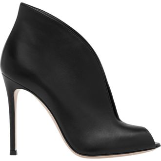Gianvito Rossi Vamp Bootie in Black Leather at Nordstrom, Size 36