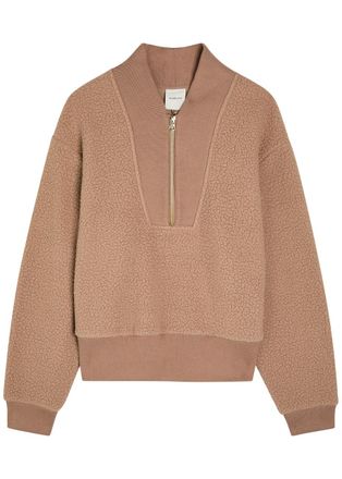 Varley Mumford Half-zip Fleece Sweatshirt - Light Brown - Xxs (UK4 / Xxs)