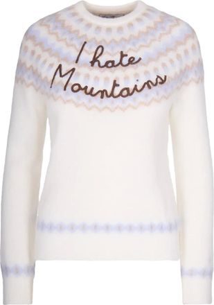 MC2 Saint Barth Trui met patroon en ronde hals - Wit