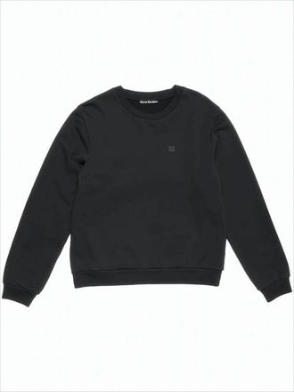 Acne Studios Minimalist Black Long-Sleeve Top With Ribbed Details