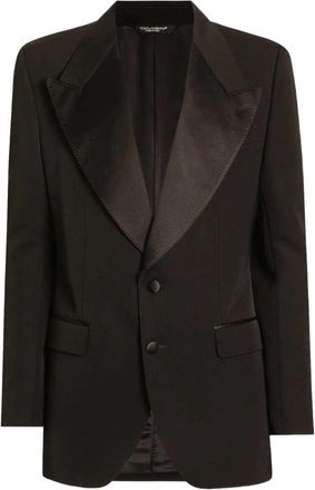 Dolce & Gabbana Blazer Con Revers Satinati-Uomo