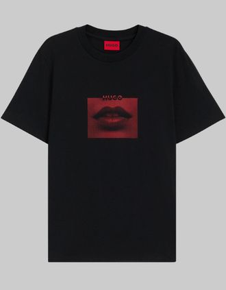 HUGO BOSS Mens HUGO Deterni T-Shirt, Black - Size: 40