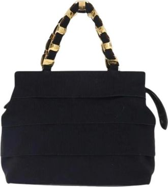 Ferragamo Pre-owned Handbags, female, Blue, Size: ONE SIZE Pre-owned Vala Handbag