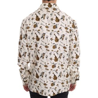 Dolce & Gabbana Mens Multicolor Silk Shirt