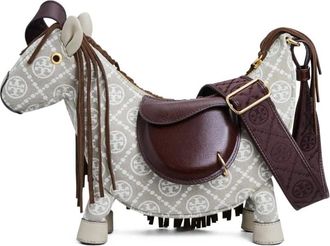 Tory Burch Borsa a spalla con frange - Toni neutri