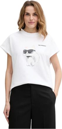 Karl Lagerfeld Donna, Top, Bianco, XL, new