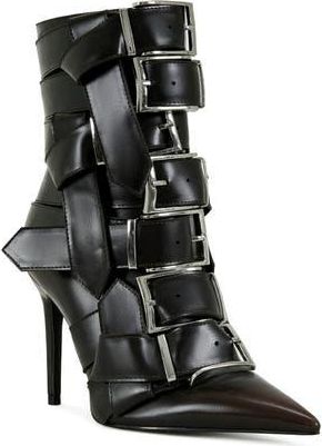 Azalea Wang Alcetas Buckle Bootie in Chocolate at Nordstrom Rack, Size 8.5