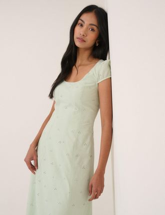Nobody's Child Mint Green Harri Midi Dress