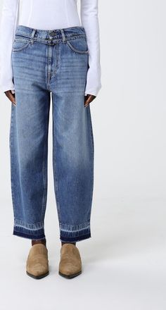 Pinko Pantaloni cropped Pinko in denim di cotone