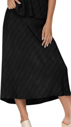 Maven West Flared Midi Skirt In Black