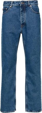 Palm Angels Jeans A Gamba Dritta Con Ricamo Monogramma