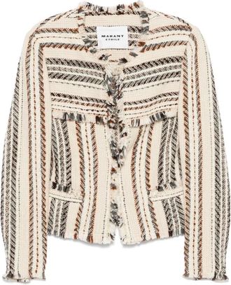 Isabel Marant Jassen, Dames, Beige, 2Xl, Beige Jas voor Vrouwen