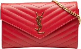 Saint Laurent Pre-owned Crossbody Bag - Dames - Vintage Schoudertas - Rood - ONE Size - Leer - Vintage