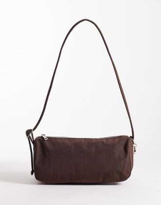 Baggu Borsa morbida in nylon color caff&egrave;-Marrone