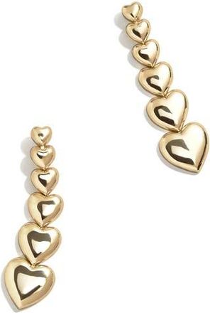 BaubleBar Heart Linear Drop Earrings in Gold at Nordstrom Rack