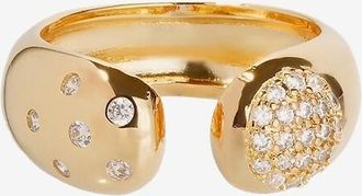 Gas Bijoux Goldener offener Ring mit Strass Saint Germain