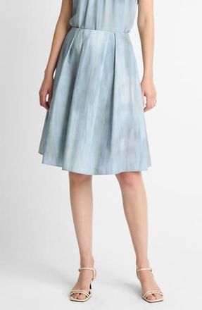 Vince Pleated Cotton Skirt in Azura Wash at Nordstrom Rack, Size 14
