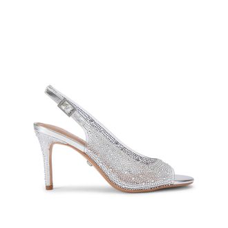 Carvela Womens Lovebird Sling Sandals - Silver - Size UK 8