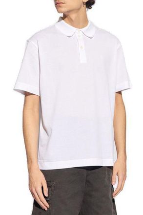 Givenchy Mens White Piquet Polo Shirt Cotton - Size Medium