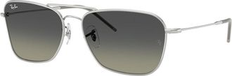 Ray-Ban RBR0102S Caravan Reverse 003/11 Mens Sunglasses Silver Size 58