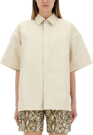 Jil Sander Beige Oversized Solid Shirt