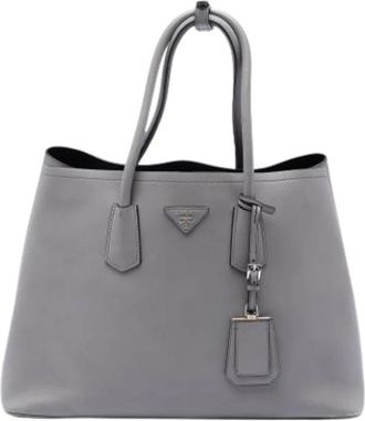 Prada Pre-owned Tote Bags, female, Gray, Size: ONE SIZE Pre-owned Satchel