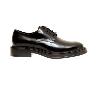 Tod's Black Leather Lace-Up Shoe - Size 40