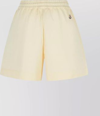 Moncler cotton shorts with elastic waistband and side pockets