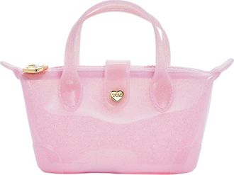 Stoney Clover Lane Jelly Pouchette Clear Crossbody Bag in Flamingo Sparkle at Nordstrom