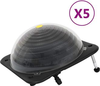 vidaXL Calentadores Solares De Piscina 5 Pzas Hdpe Aluminio 75x75x36cm Vidaxl