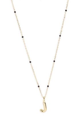 Argento Vivo Initial Pendant Necklace in Gold J at Nordstrom