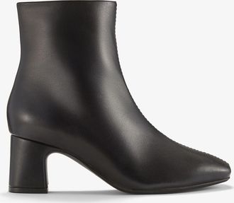 Clarks Leren boots met brede hak