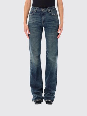 Haikure Jeans Star a zampa in denim di cotone a vita alta