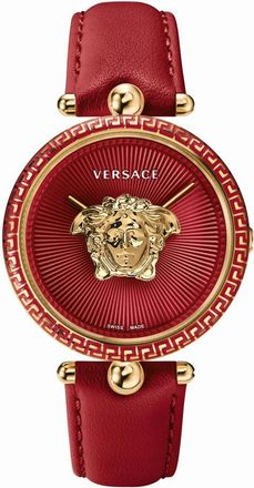 Versace Medusa Pop Watch - Dames - Horloges - Rood - ONE Size - Leer - Accessoires