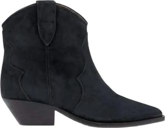 Isabel Marant Womens Dewina Cowboy Boots In Washed Black
